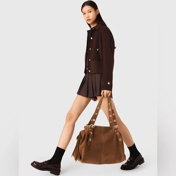 Maje Short cropped coat - Picture 2 of 11